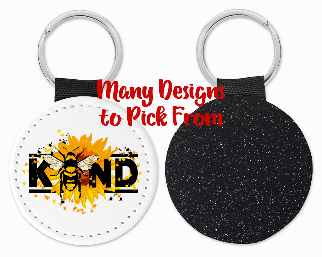 Black Glitter Keychain - Various Designs