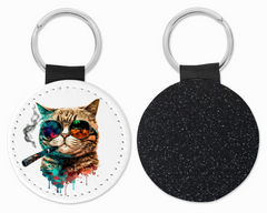 Black Glitter Keychain - Various Designs